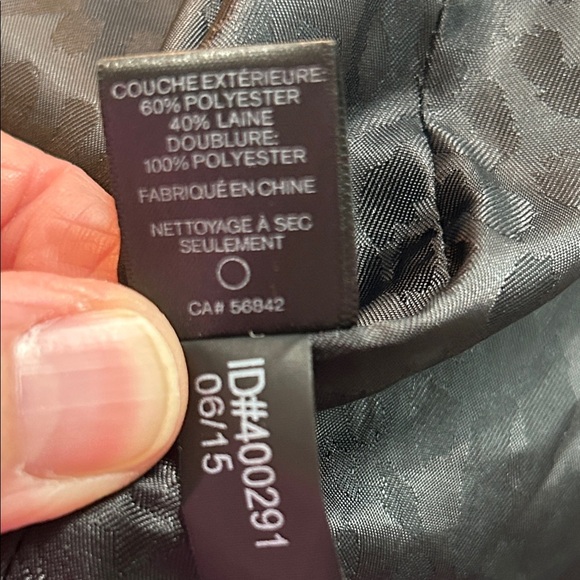 Express Women’s Tweed Black White Gray Cocoon Duffle Coat Jacket Size M - Picture 9 of 9